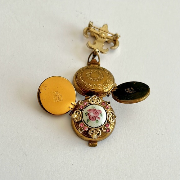 Coro photo locket brooch - Picture 6 of 7